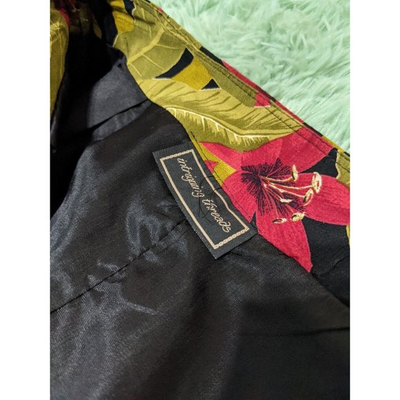 INTRIGING THREADS Floral Knee-Length Wrap Skirt With Attached Sash, Size 6 - Picture 4 of 8